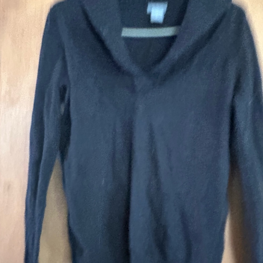 Ann Taylor Black Cowl Neck Sweater